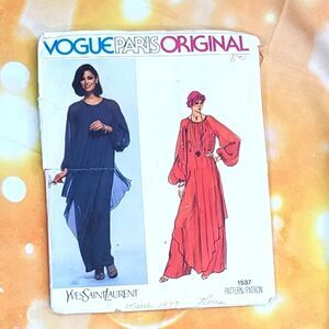 Vogue  vintage Yves St Laurent pattern
